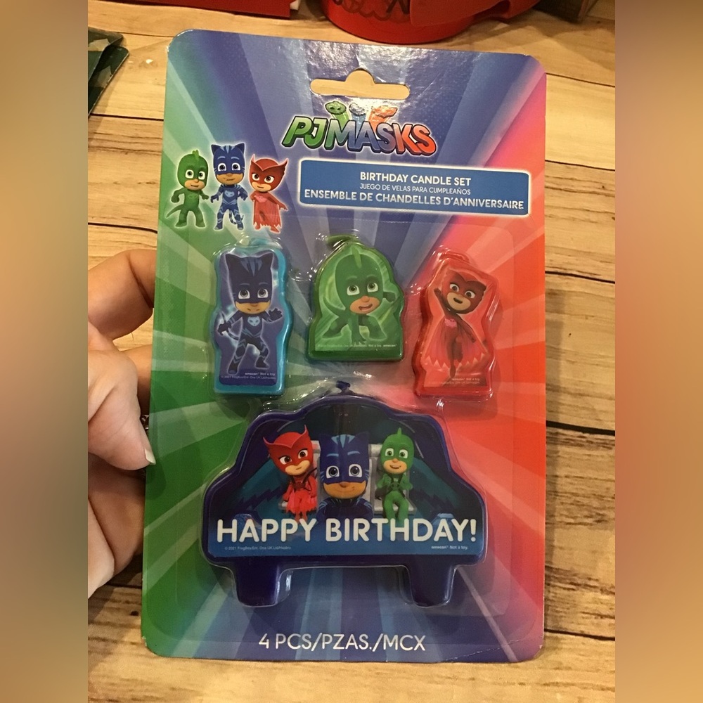 Pj masks birthday candles set 4pcs-New